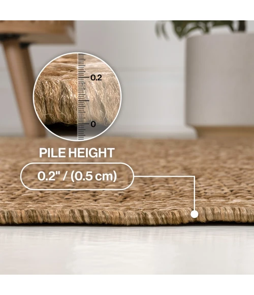 Jonathan Y FAUX VERDE Brown FXV101A-8 5ft.1in. X 7ft.7in. Rect. Rug