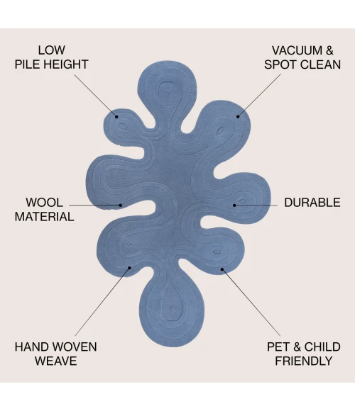 Jonathan Y GREENE STREET Blue GST100C 6ft. X 9ft. Specialty Rug