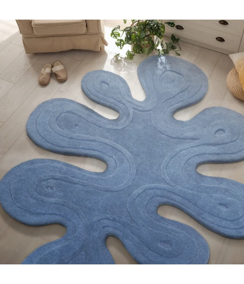 Jonathan Y GREENE STREET Blue GST100C 6ft. X 9ft. Specialty Rug