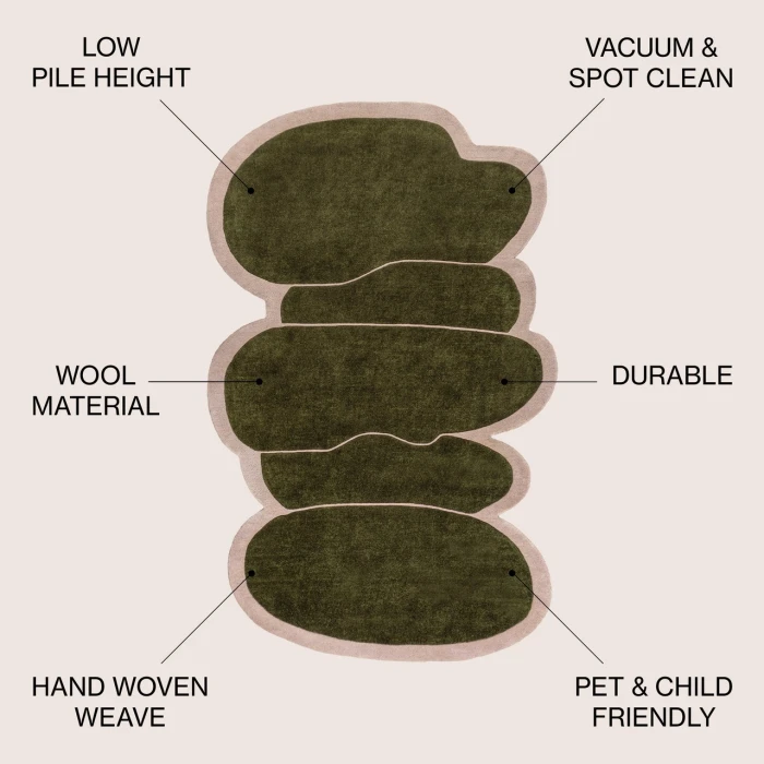 Jonathan Y GREENE STREET Green GST101A 5ft. X 8ft. Specialty Rug