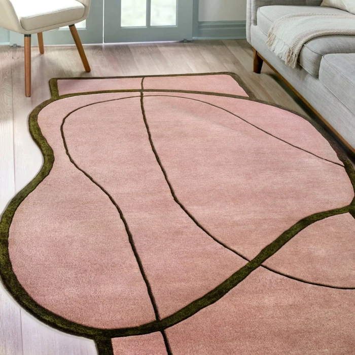 Jonathan Y GREENE STREET Pink GST102B 5ft. X 8ft. Specialty Rug