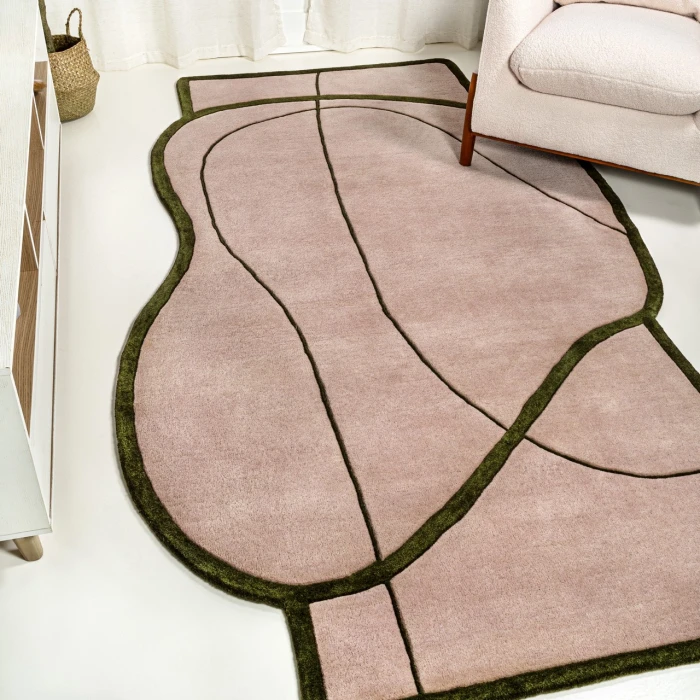 Jonathan Y GREENE STREET Pink GST102B 5ft. X 8ft. Specialty Rug