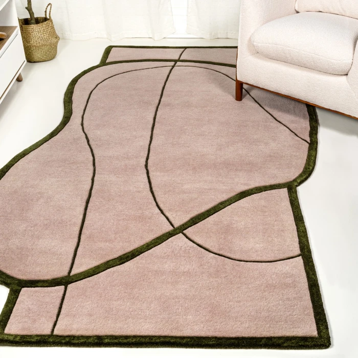 Jonathan Y GREENE STREET Pink GST102B 5ft. X 8ft. Specialty Rug