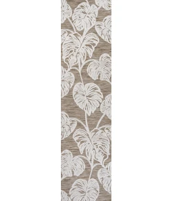 Jonathany Hawaii HWC100B Brown/Ivory Area Rug 2 ft. 2 in. X 8 ft. Runner