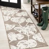 Jonathany Hawaii HWC100B Brown/Ivory Area Rug 2 ft. 2 in. X 8 ft. Runner