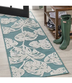 Jonathany Hawaii HWC100C Blue/Ivory Area Rug 2 ft. 2 in. X 8 ft. Runner