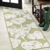 Jonathany Hawaii HWC100D Light Green/Ivory Area Rug 2 ft. 2 in. X 8 ft. Runner