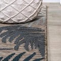 Montego High-Low Tropical Palm Brown/Navy/Ivory 2 ft. x 8 ft. Indoor/Outdoor Runner Rug