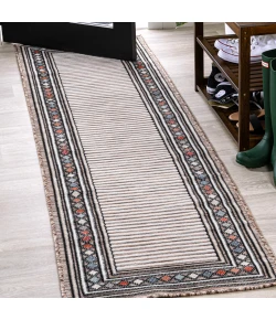 Jonathany Hawaii HWC102A Brown/Ivory Area Rug 2 ft. 2 in. X 8 ft. Runner