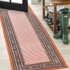 Jonathany Hawaii HWC102C Orange/Ivory Area Rug 2 ft. 2 in. X 8 ft. Runner