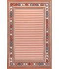 Sebastian High-Low Modern Diamond Border Orange/Ivory 8 ft. x 10 ft. Indoor/Outdoor Area Rug