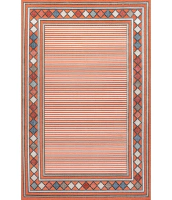 Jonathany Hawaii HWC102C Orange/Ivory Area Rug 3 ft. 1 in. X 5 ft. Rectangle