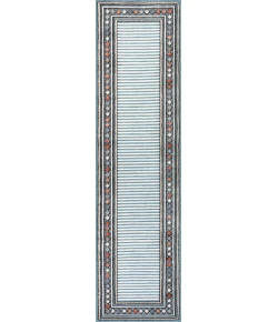 Jonathany Hawaii HWC102D Blue/Ivory Area Rug 2 ft. 2 in. X 8 ft. Runner