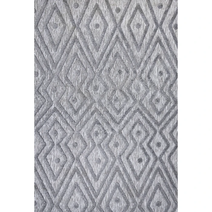 Balansat Moroccan Diamond Dark Gray 4 ft. x 6 ft. Indoor/Outdoor Area Rug