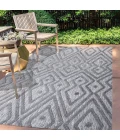Balansat Moroccan Diamond Dark Gray 4 ft. x 6 ft. Indoor/Outdoor Area Rug