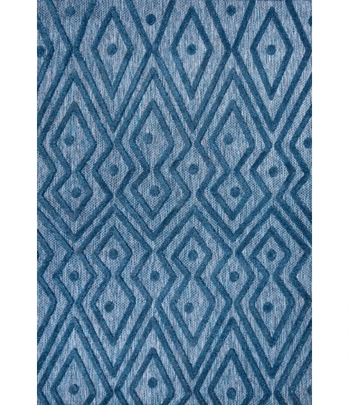 Balansat Moroccan Diamond Navy 5 ft. x 8 ft. Indoor/Outdoor Area Rug