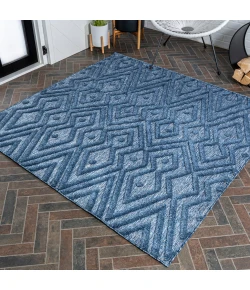 Jonathany Ibiza IBZ100B Navy Area Rug 5 ft. 3 in. X 5 ft. 3 in. Square