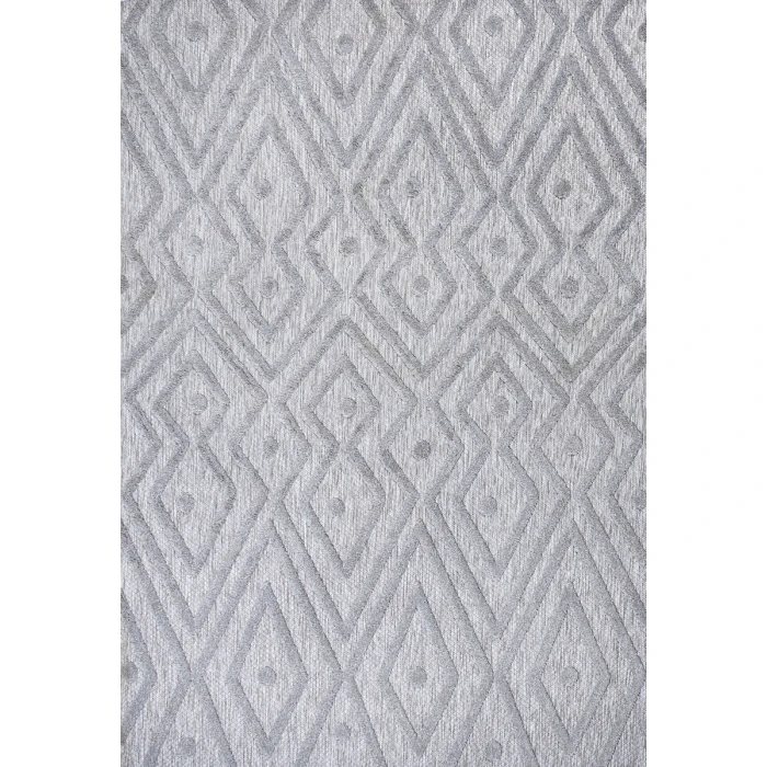 Balansat Moroccan Diamond Light Gray 8 ft. x 10 ft. Indoor/Outdoor Area Rug