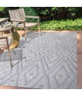 Balansat Moroccan Diamond Light Gray 8 ft. x 10 ft. Indoor/Outdoor Area Rug