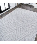 Balansat Moroccan Diamond Light Gray 8 ft. x 10 ft. Indoor/Outdoor Area Rug