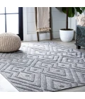 Balansat Moroccan Diamond Light Gray 8 ft. x 10 ft. Indoor/Outdoor Area Rug