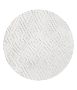 Jonathany Ibiza IBZ100D Ivory Area Rug 5 ft. 3 in. X 5 ft. 3 in. Round