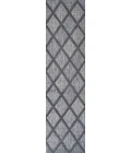 Salines Diamond Trellis Dark Gray 2 ft. x 8 ft. Indoor/Outdoor Runner Rug