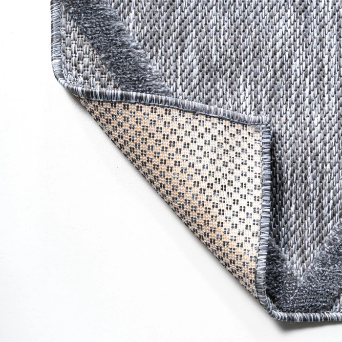 Salines Diamond Trellis Dark Gray 2 ft. x 8 ft. Indoor/Outdoor Runner Rug