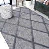 Jonathany Ibiza IBZ101A Dark Gray Area Rug 5 ft. 3 in. X 7 ft. 7 in. Rectangle
