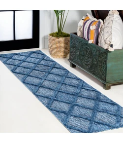 Jonathany Ibiza IBZ101B Navy Area Rug 2 ft. 2 in. X 8 ft. Runner