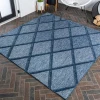 Jonathany Ibiza IBZ101B Navy Area Rug 5 ft. 3 in. X 5 ft. 3 in. Square