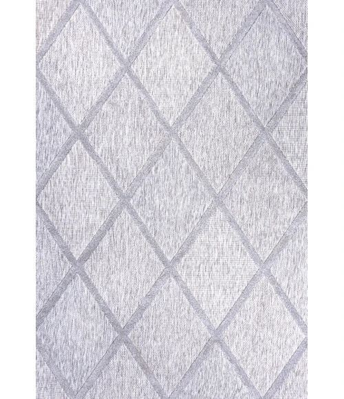 Salines Diamond Trellis Light Gray 5 ft. x 8 ft. Indoor/Outdoor Area Rug