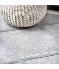 Salines Diamond Trellis Light Gray 5' Square Indoor/Outdoor Area Rug