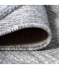 Salines Diamond Trellis Light Gray 5' Square Indoor/Outdoor Area Rug