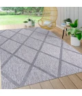 Salines Diamond Trellis Light Gray 5 ft. x 8 ft. Indoor/Outdoor Area Rug