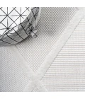 Salines Diamond Trellis Ivory 2 ft. x 8 ft. Indoor/Outdoor Runner Rug