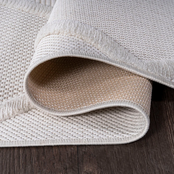 Salines Diamond Trellis Ivory 2 ft. x 8 ft. Indoor/Outdoor Runner Rug