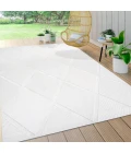 Salines Diamond Trellis Ivory 5 ft. x 8 ft. Indoor/Outdoor Area Rug