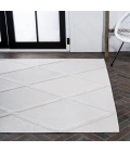 Salines Diamond Trellis Ivory 5 ft. x 8 ft. Indoor/Outdoor Area Rug