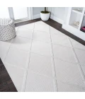 Salines Diamond Trellis Ivory 5 ft. x 8 ft. Indoor/Outdoor Area Rug