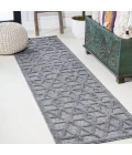 Talaia Neutral Geometric Dark Gray 2 ft. x 8 ft. Indoor/Outdoor Runner Rug