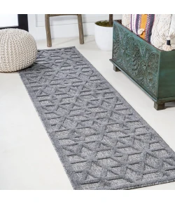 Jonathany Ibiza IBZ102A Dark Gray Area Rug 2 ft. 2 in. X 8 ft. Runner