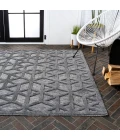 Talaia Neutral Geometric Dark Gray 5 ft. x 8 ft. Indoor/Outdoor Area Rug