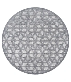 Jonathany Ibiza IBZ102A Dark Gray Area Rug 5 ft. 3 in. X 5 ft. 3 in. Round