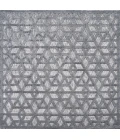 Talaia Neutral Geometric Dark Gray 5' Square Indoor/Outdoor Area Rug