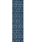 Talaia Neutral Geometric Navy 2 ft. x 8 ft. Indoor/Outdoor Runner Rug