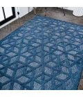 Talaia Neutral Geometric Navy 5 ft. x 8 ft. Indoor/Outdoor Area Rug