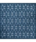 Talaia Neutral Geometric Navy 5' Square Indoor/Outdoor Area Rug