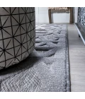 Talaia Neutral Geometric Light Gray 5' Square Indoor/Outdoor Area Rug