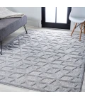 Talaia Neutral Geometric Light Gray 3 ft. x 5 ft. Indoor/Outdoor Area Rug